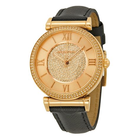 montre femme michael kors mk2376 noir|Michael Kors Catlin Rose Crystal.